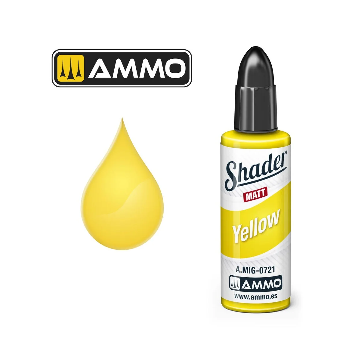 MATT SHADER Yellow - AMMO by MIG Jimenez A.MIG-0721