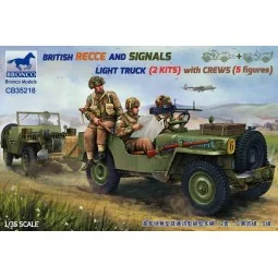 BRITISH RECCE AND SIGNALS LIGHT TRUCK (2 KITS ) with CREWS, 1/35 - ...