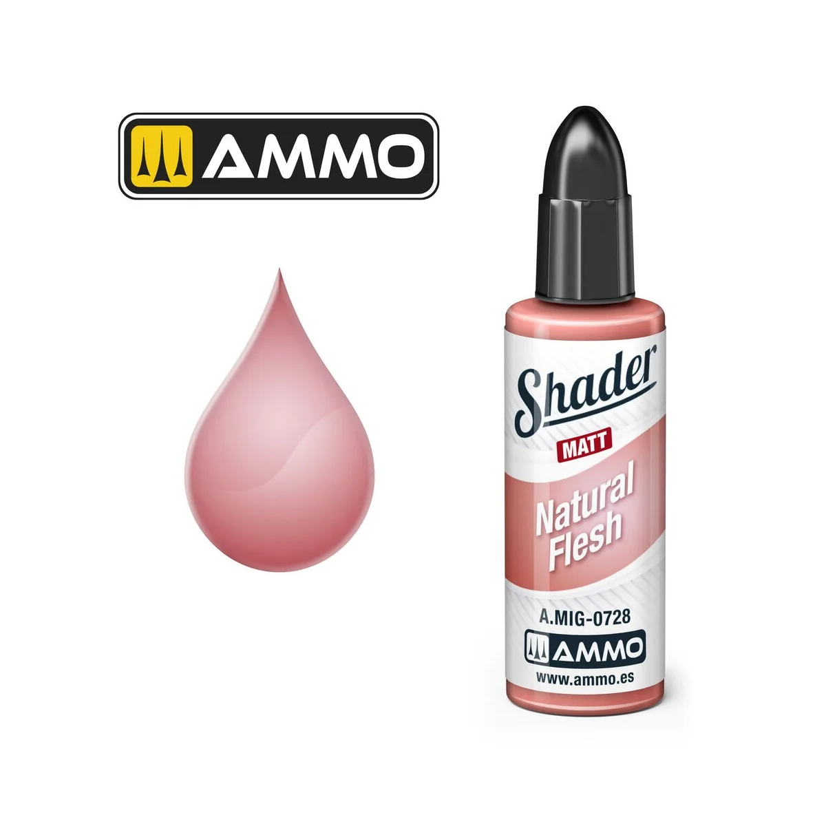 MATT SHADER Natural Flesh - AMMO by MIG Jimenez A.MIG-0728 MATT SHADER Natural Flesh - AMMO by MIG Jimenez A.MIG-0728