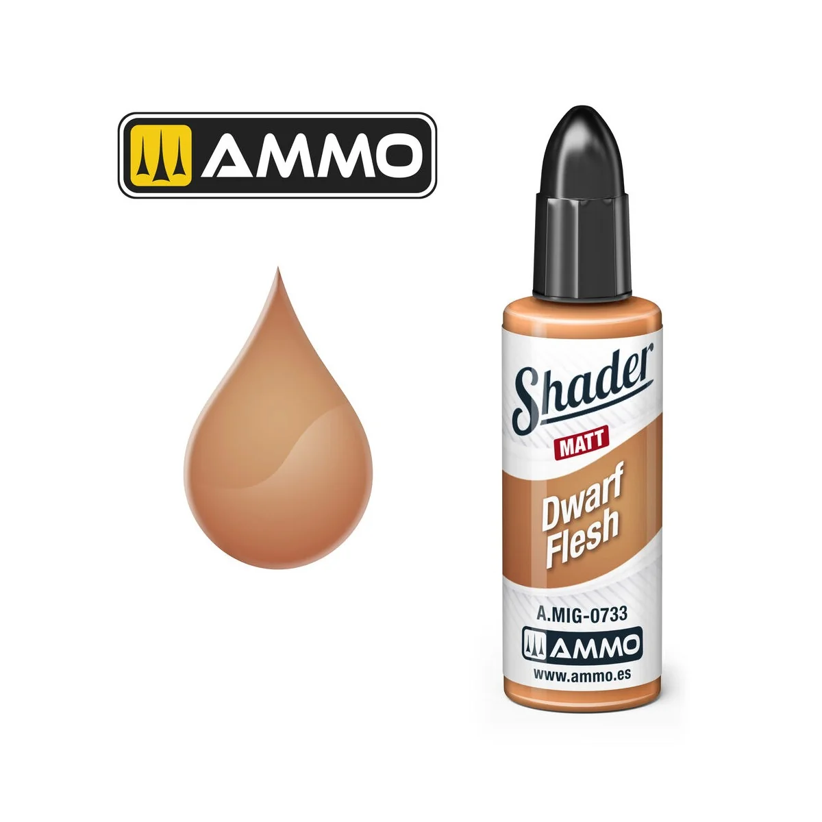 MATT SHADER Dwarf Flesh - AMMO by MIG Jimenez A.MIG-0733