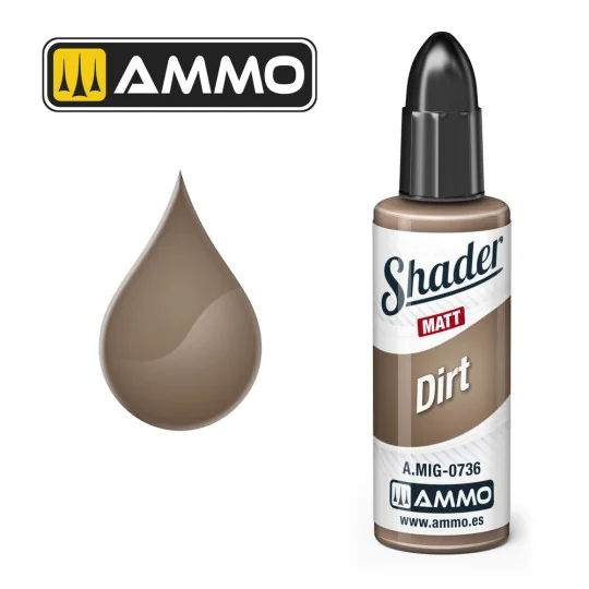 MATT SHADER Dirt - AMMO by MIG Jimenez A.MIG-0736