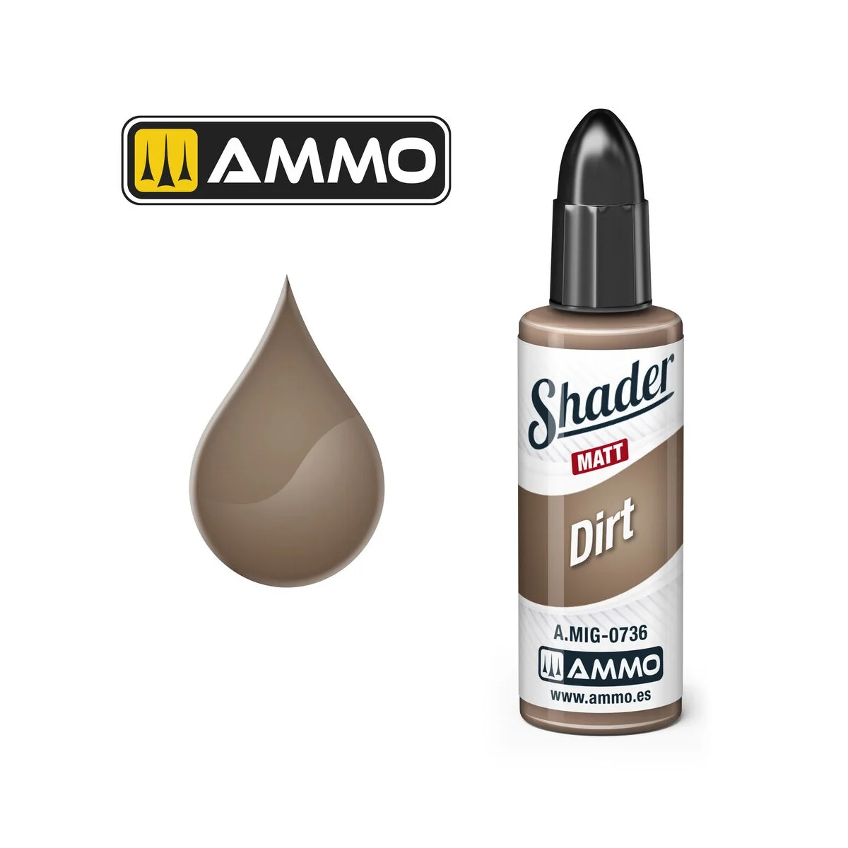 MATT SHADER Dirt - AMMO by MIG Jimenez A.MIG-0736