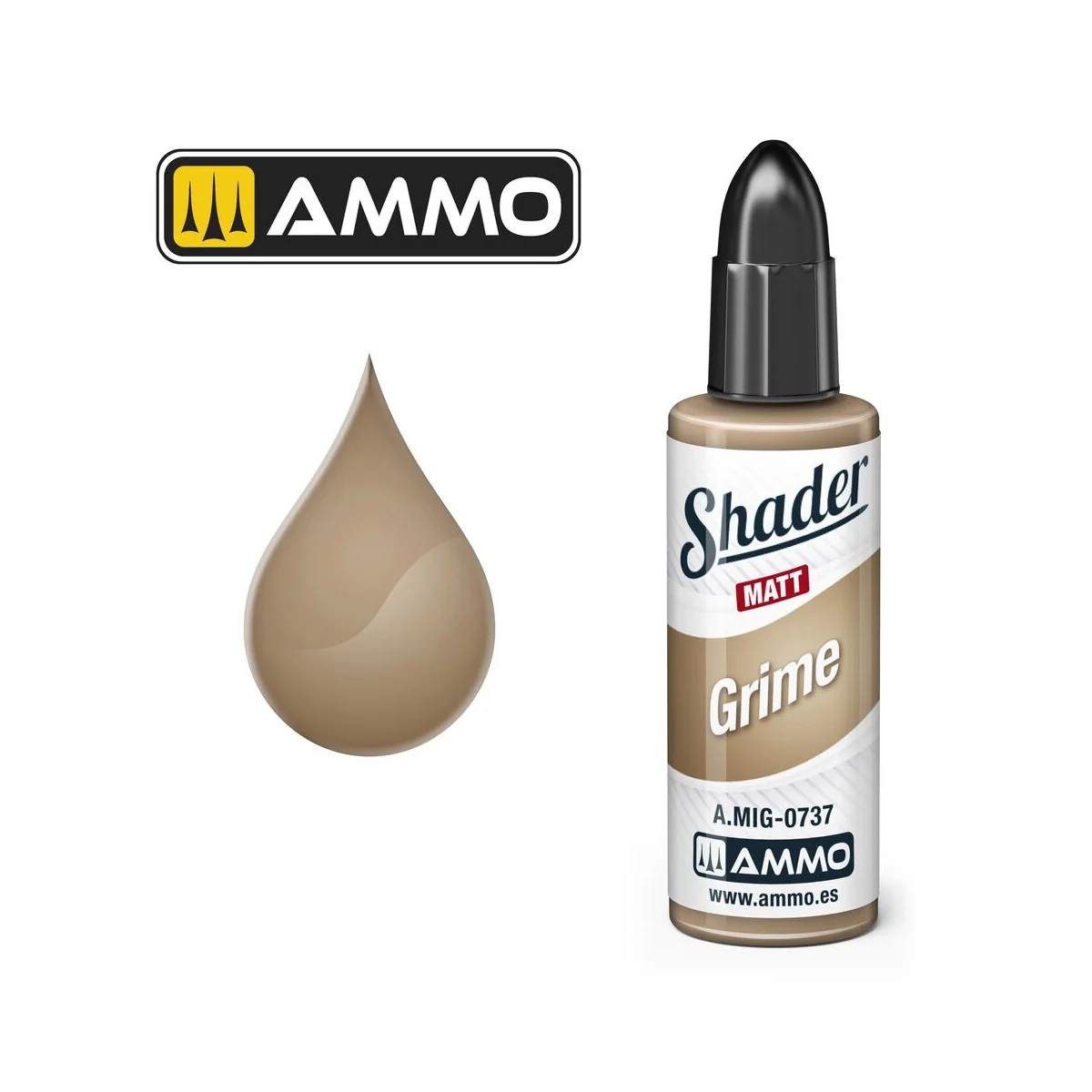 MATT SHADER Grime - AMMO by MIG Jimenez A.MIG-0737 MATT SHADER Grime - AMMO by MIG Jimenez A.MIG-0737