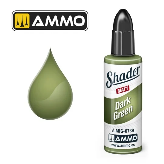 MATT SHADER Dark Green - AMMO by MIG Jimenez A.MIG-0739