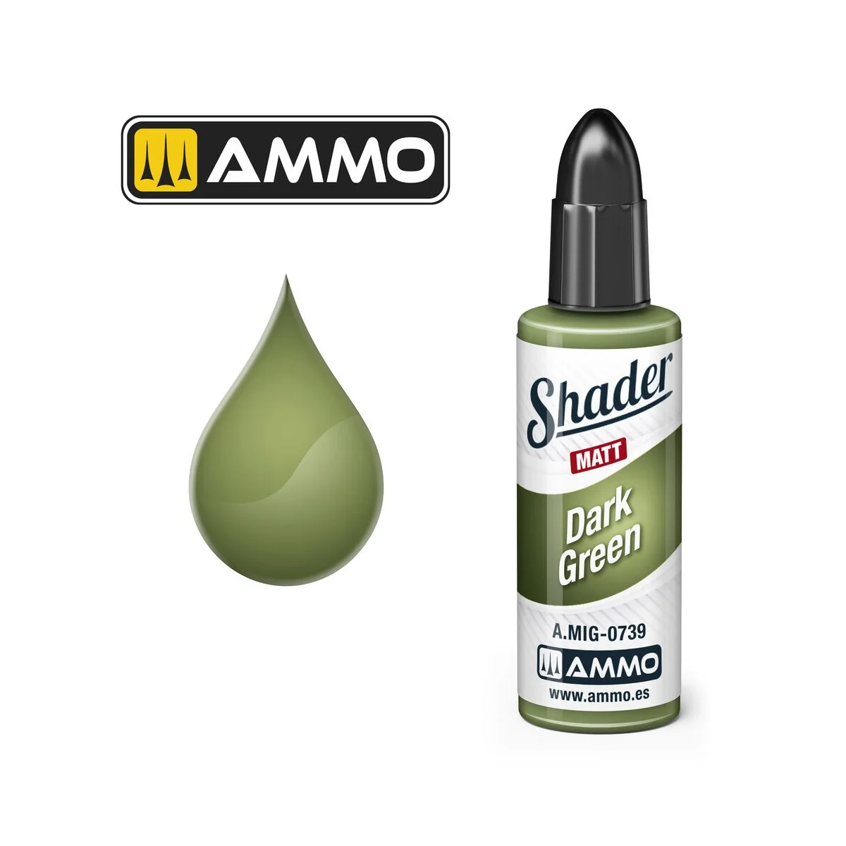 MATT SHADER Dark Green - AMMO by MIG Jimenez A.MIG-0739