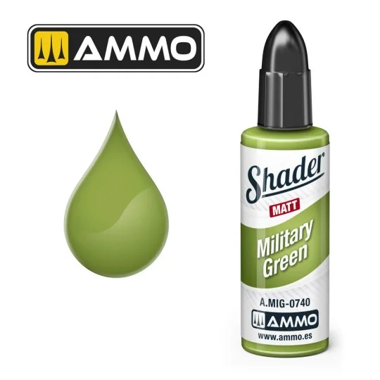 MATT SHADER Military Green - AMMO by MIG Jimenez A.MIG-0740