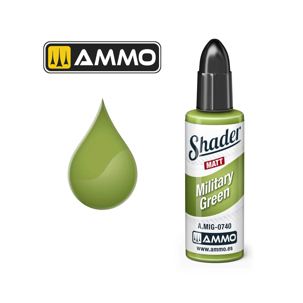 MATT SHADER Military Green - AMMO by MIG Jimenez A.MIG-0740