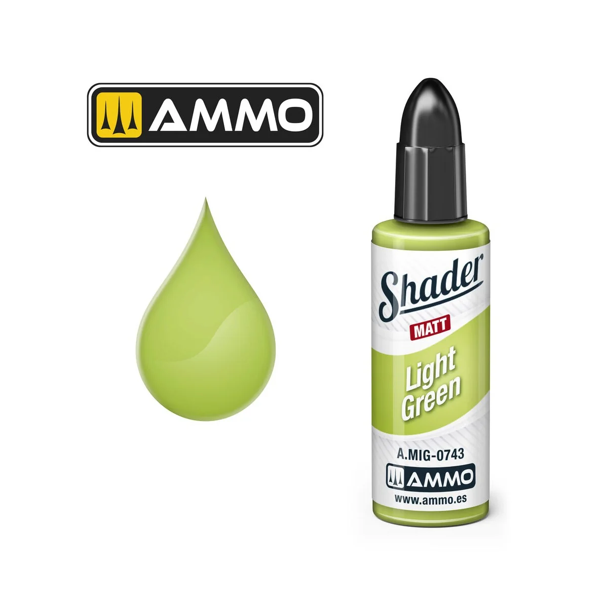 MATT SHADER Light Green - AMMO by MIG Jimenez A.MIG-0743