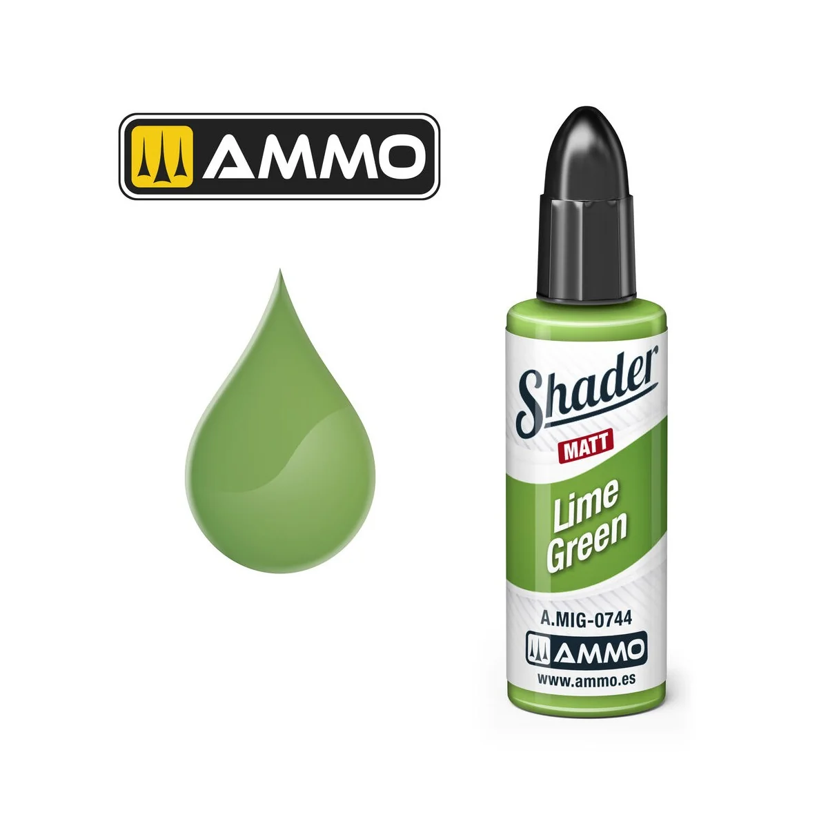 MATT SHADER Lime Green - AMMO by MIG Jimenez A.MIG-0744