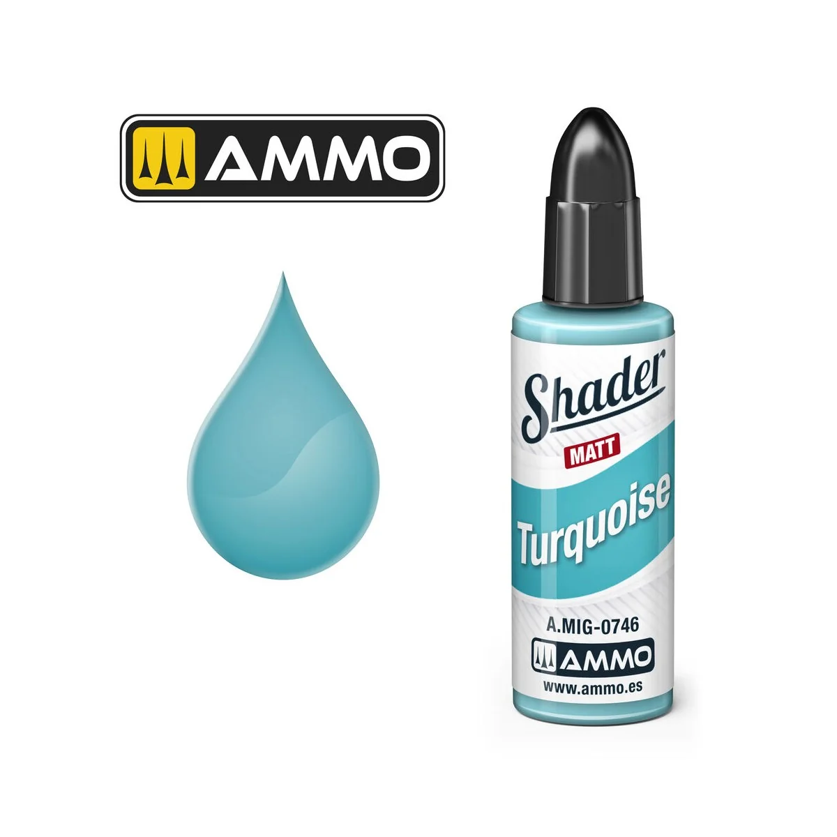 MATT SHADER Turquoise - AMMO by MIG Jimenez A.MIG-0746 MATT SHADER Turquoise - AMMO by MIG Jimenez A.MIG-0746