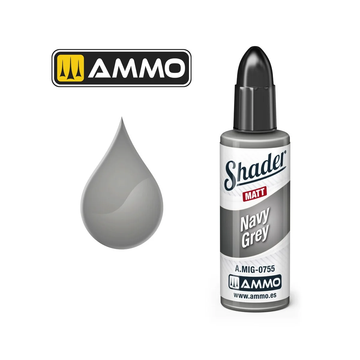 MATT SHADER Navy Grey - AMMO by MIG Jimenez A.MIG-0755 MATT SHADER Navy Grey - AMMO by MIG Jimenez A.MIG-0755