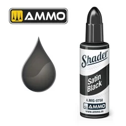 MATT SHADER Satin Black - AMMO by MIG Jimenez A.MIG-0758