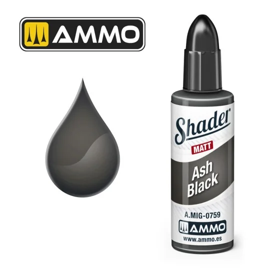 MATT SHADER Ash Black - AMMO by MIG Jimenez A.MIG-0759 MATT SHADER Ash Black - AMMO by MIG Jimenez A.MIG-0759