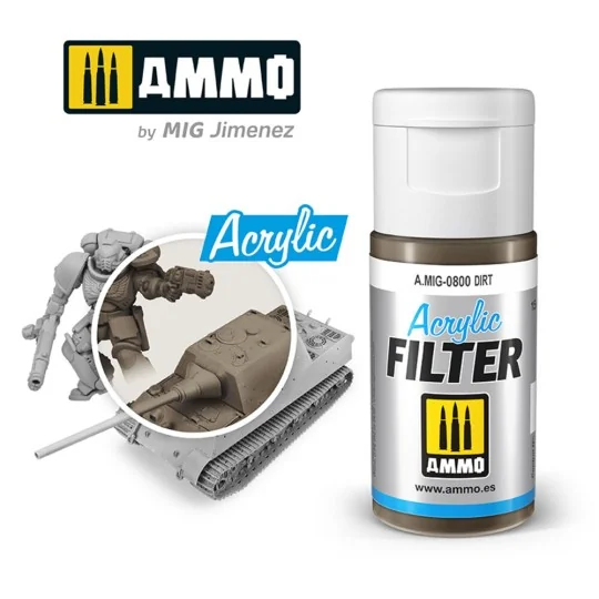 ACRYLIC FILTER Dirt - AMMO by MIG Jimenez A.MIG-0800