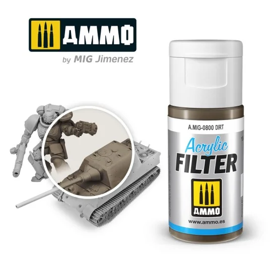 ACRYLIC FILTER Dirt - AMMO by MIG Jimenez A.MIG-0800