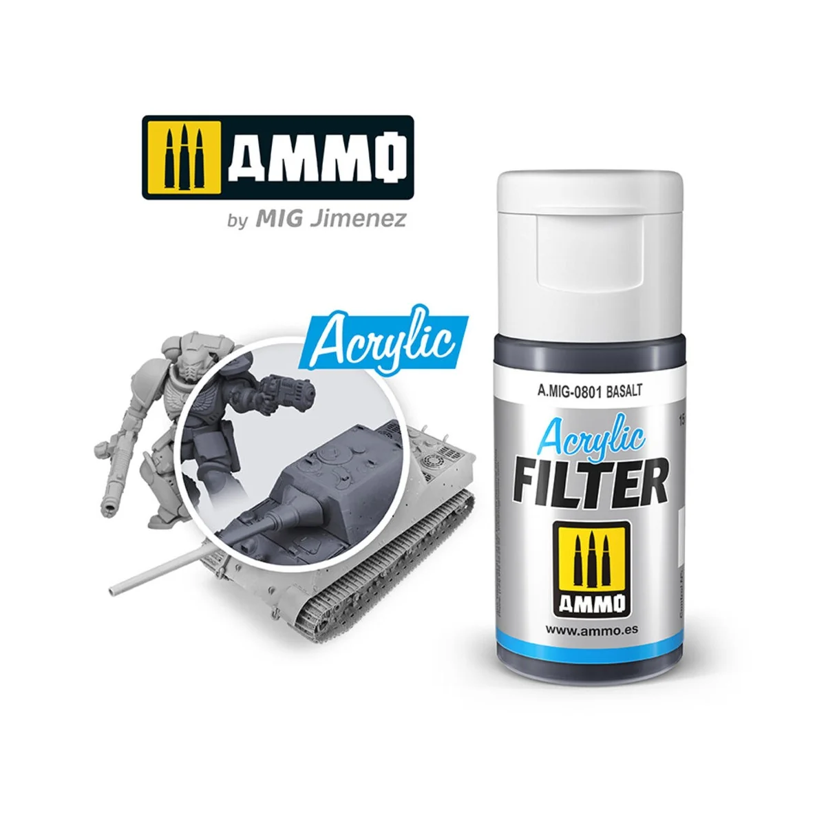 ACRYLIC FILTER Basalt - AMMO by MIG Jimenez A.MIG-0801