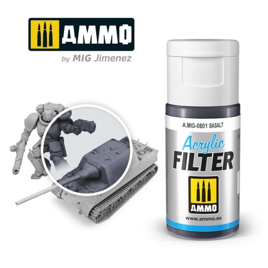 ACRYLIC FILTER Basalt - AMMO by MIG Jimenez A.MIG-0801 ACRYLIC FILTER Basalt - AMMO by MIG Jimenez A.MIG-0801