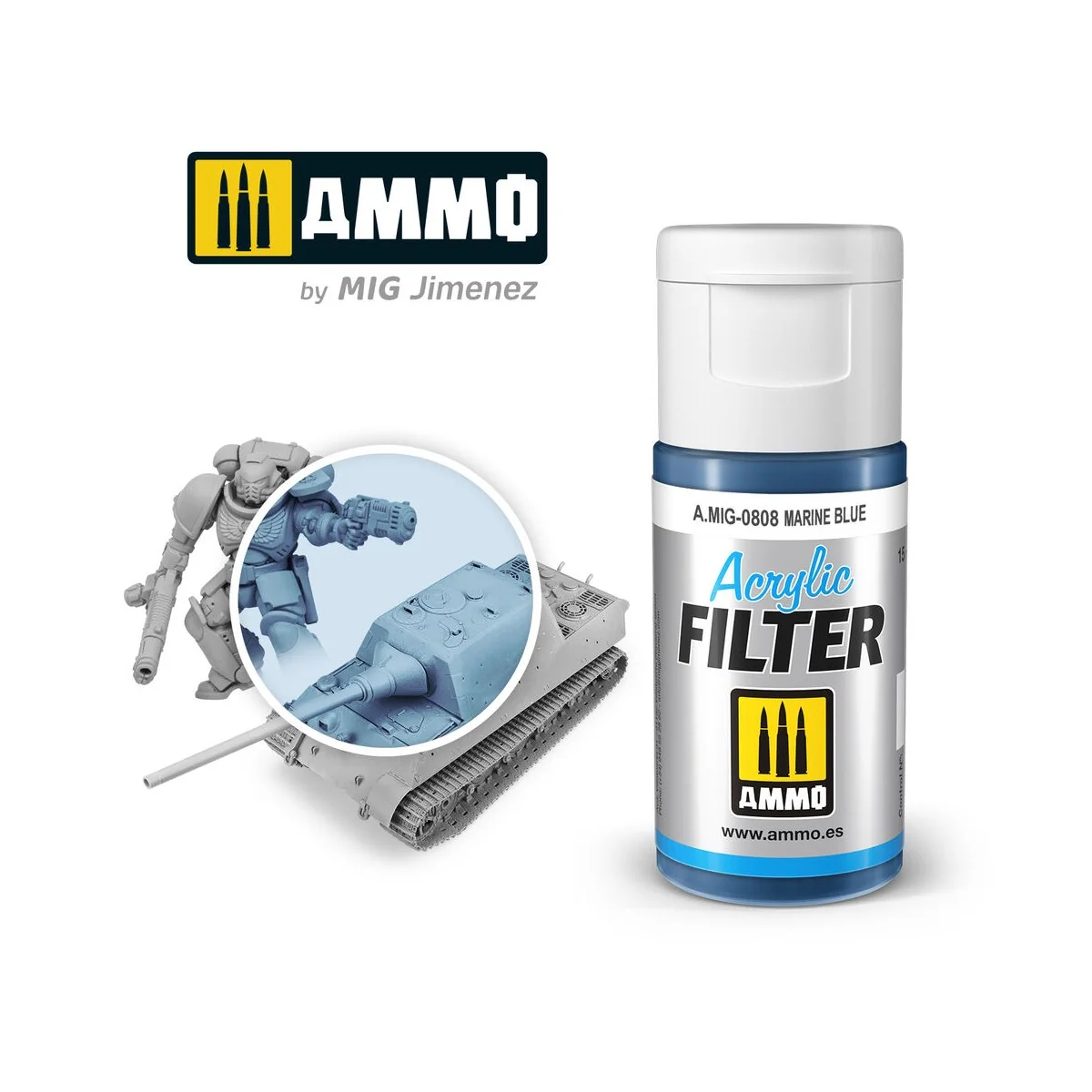 ACRYLIC FILTER Marine Blue - AMMO by MIG Jimenez A.MIG-0808