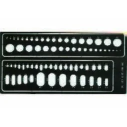 Kreise und Ovale Gravierschablone, 1/72 - Eduard Accessories 00001