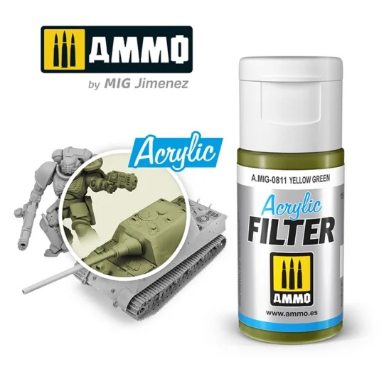 ACRYLIC FILTER Yellow Green - AMMO by MIG Jimenez A.MIG-0811