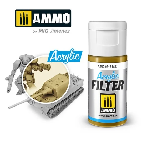 ACRYLIC FILTER Sand - AMMO by MIG Jimenez A.MIG-0816 ACRYLIC FILTER Sand - AMMO by MIG Jimenez A.MIG-0816