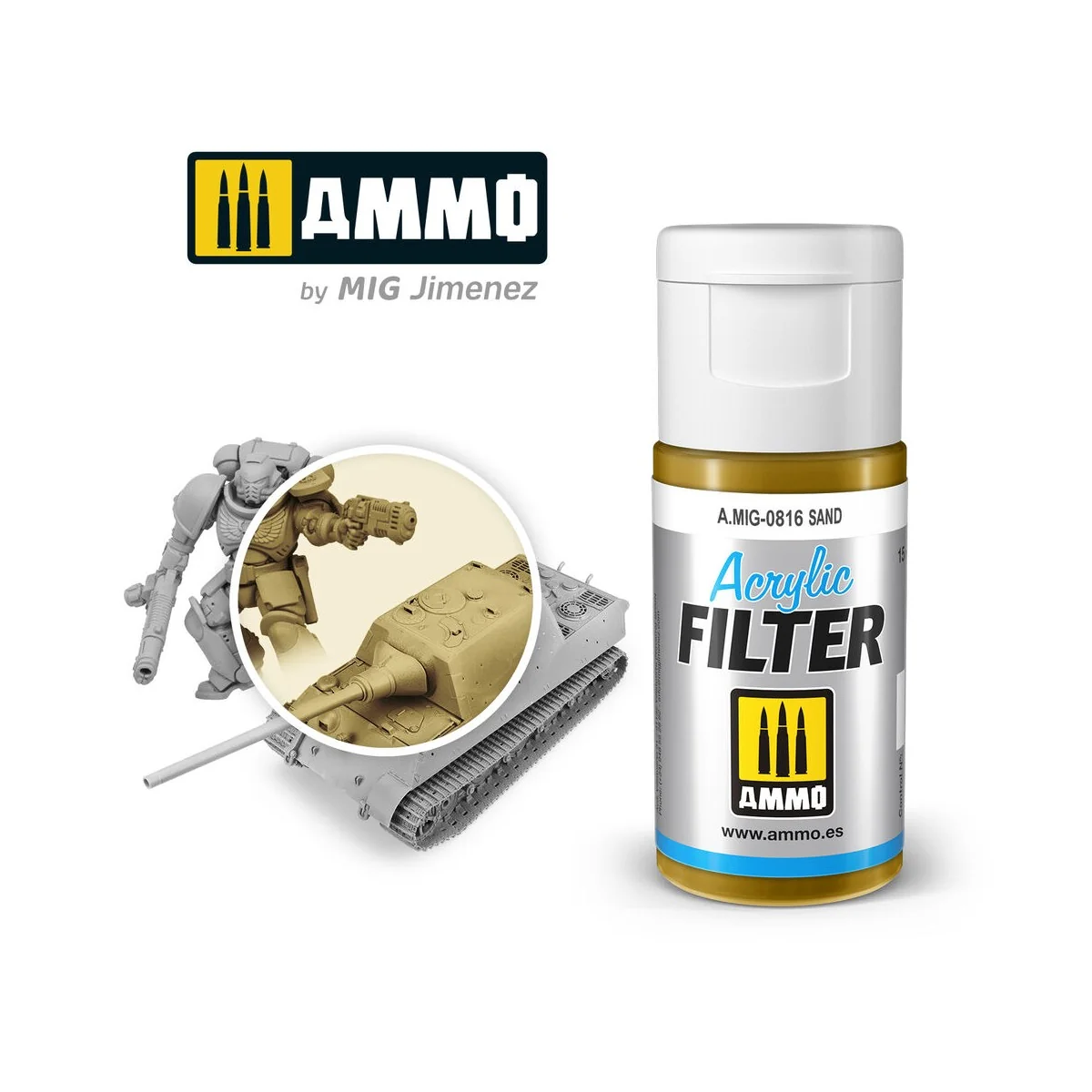 ACRYLIC FILTER Sand - AMMO by MIG Jimenez A.MIG-0816