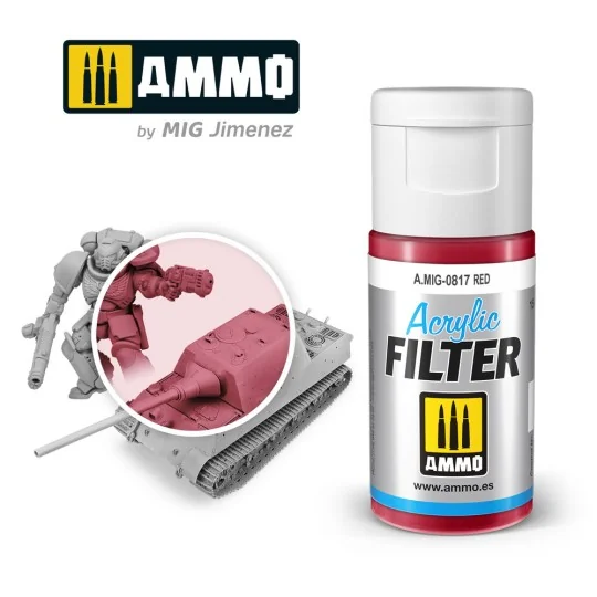 ACRYLIC FILTER Red - AMMO by MIG Jimenez A.MIG-0817