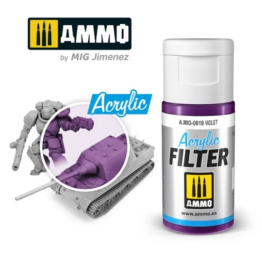 ACRYLIC FILTER Violet - AMMO by MIG Jimenez A.MIG-0819