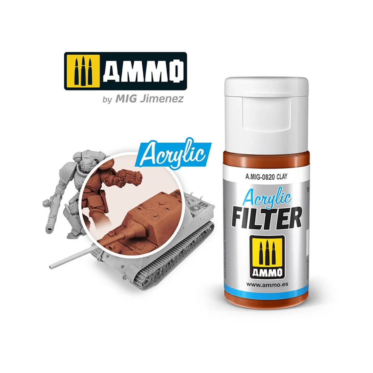 ACRYLIC FILTER Clay - AMMO by MIG Jimenez A.MIG-0820