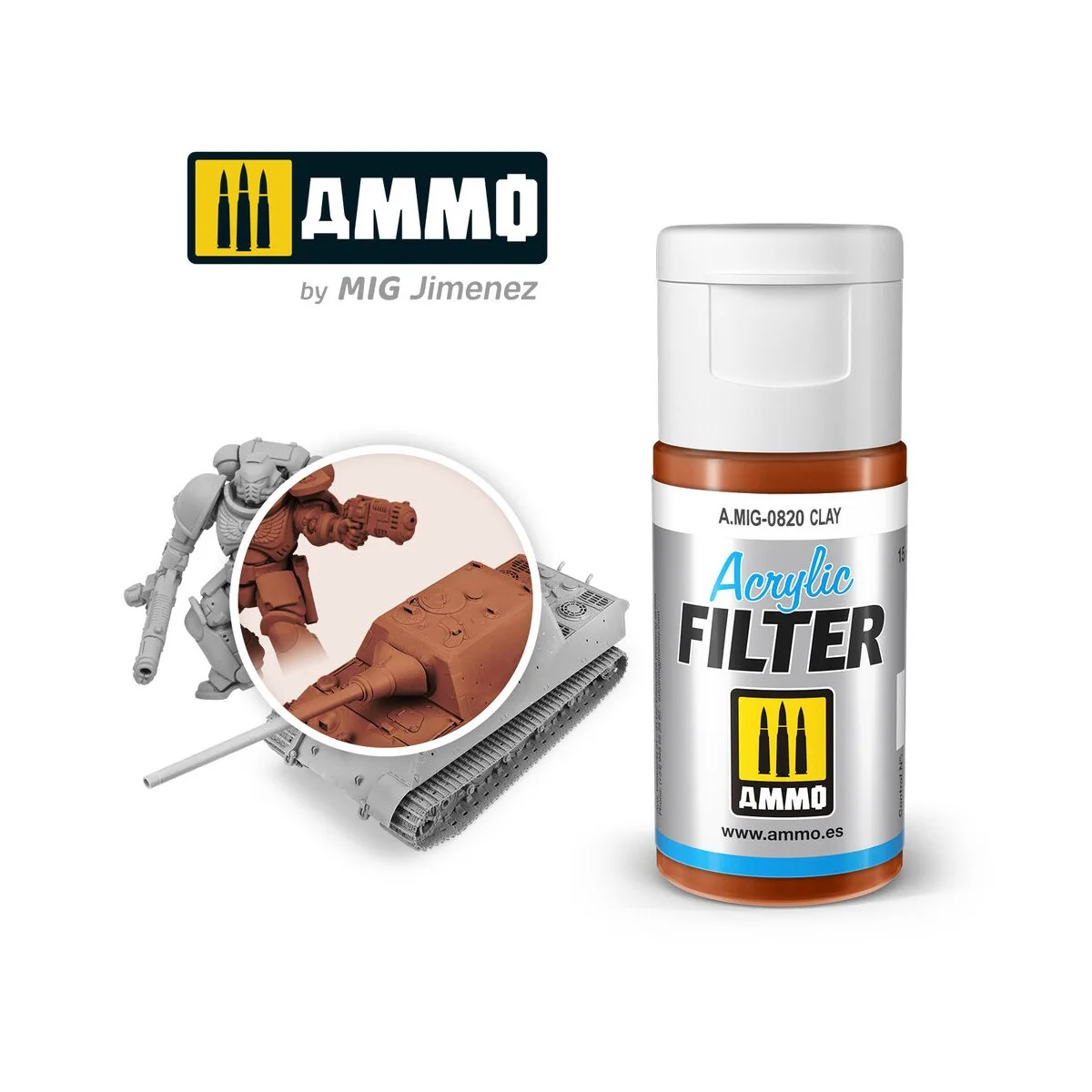 ACRYLIC FILTER Clay - AMMO by MIG Jimenez A.MIG-0820