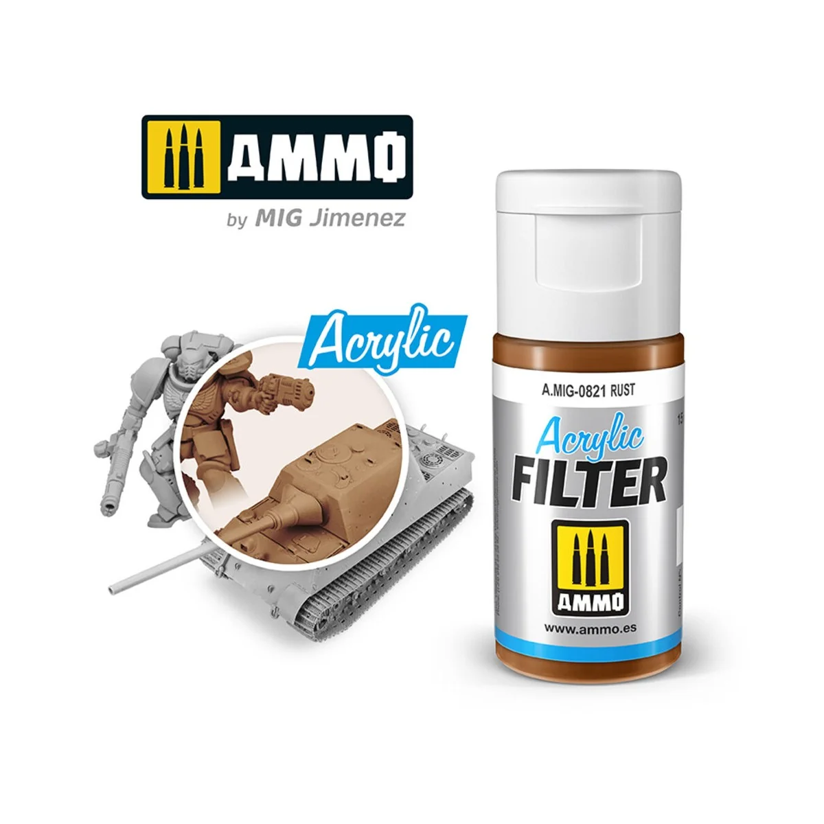 ACRYLIC FILTER Rust - AMMO by MIG Jimenez A.MIG-0821