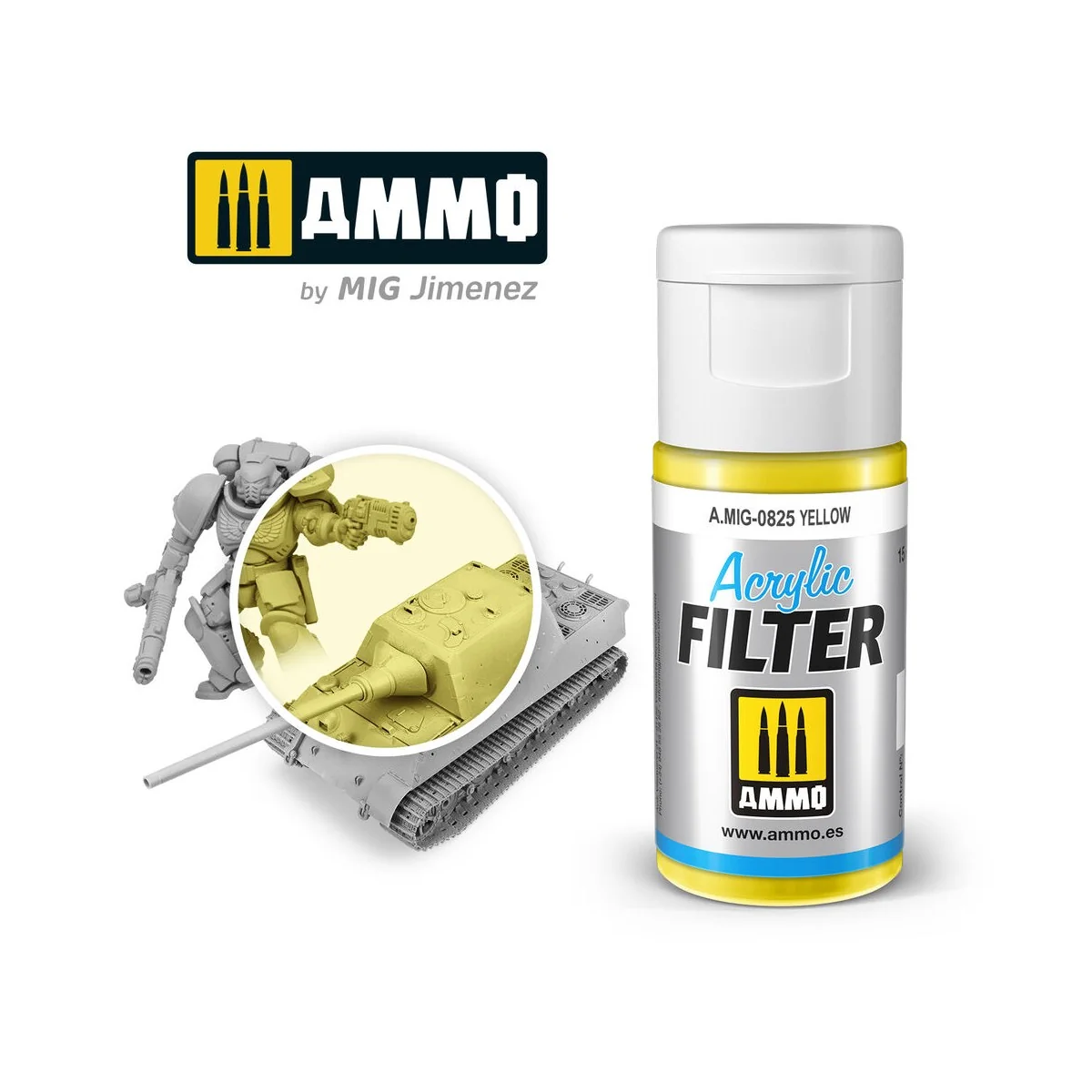 ACRYLIC FILTER Yellow - AMMO by MIG Jimenez A.MIG-0825