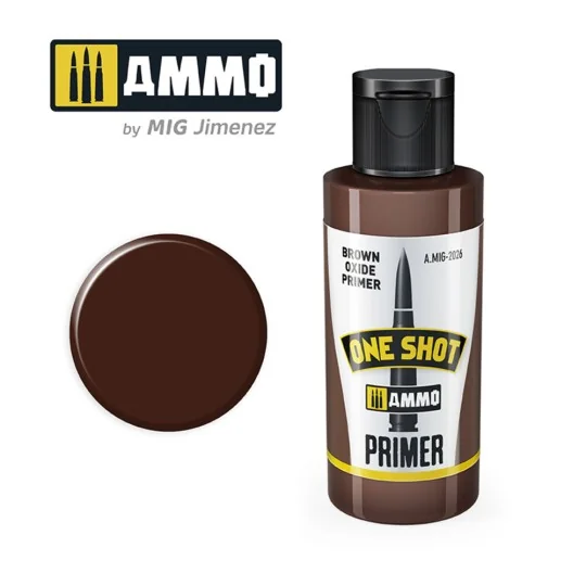 ONE SHOT PRIMER Brown Oxide Primer - AMMO by MIG Jimenez A.MIG-2026 ONE SHOT PRIMER Brown Oxide Primer - AMMO by MIG Jimenez A.MIG-2026