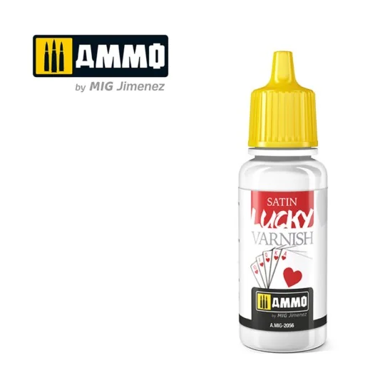LUCKY VARNISH Satin (17mL) - AMMO by MIG Jimenez A.MIG-2056 LUCKY VARNISH Satin (17mL) - AMMO by MIG Jimenez A.MIG-2056