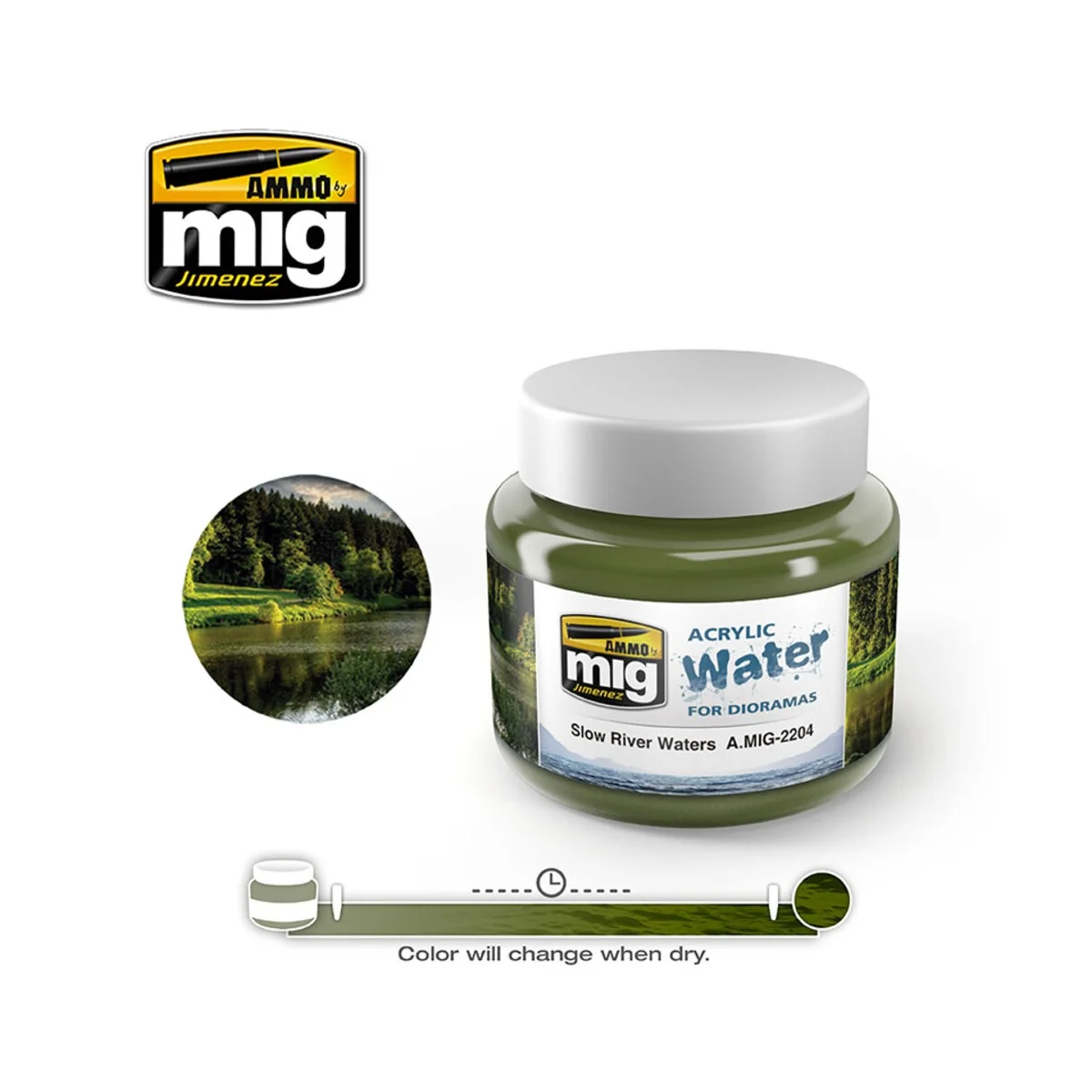 Slow River Waters - AMMO by MIG Jimenez A.MIG-2204 Slow River Waters - AMMO by MIG Jimenez A.MIG-2204