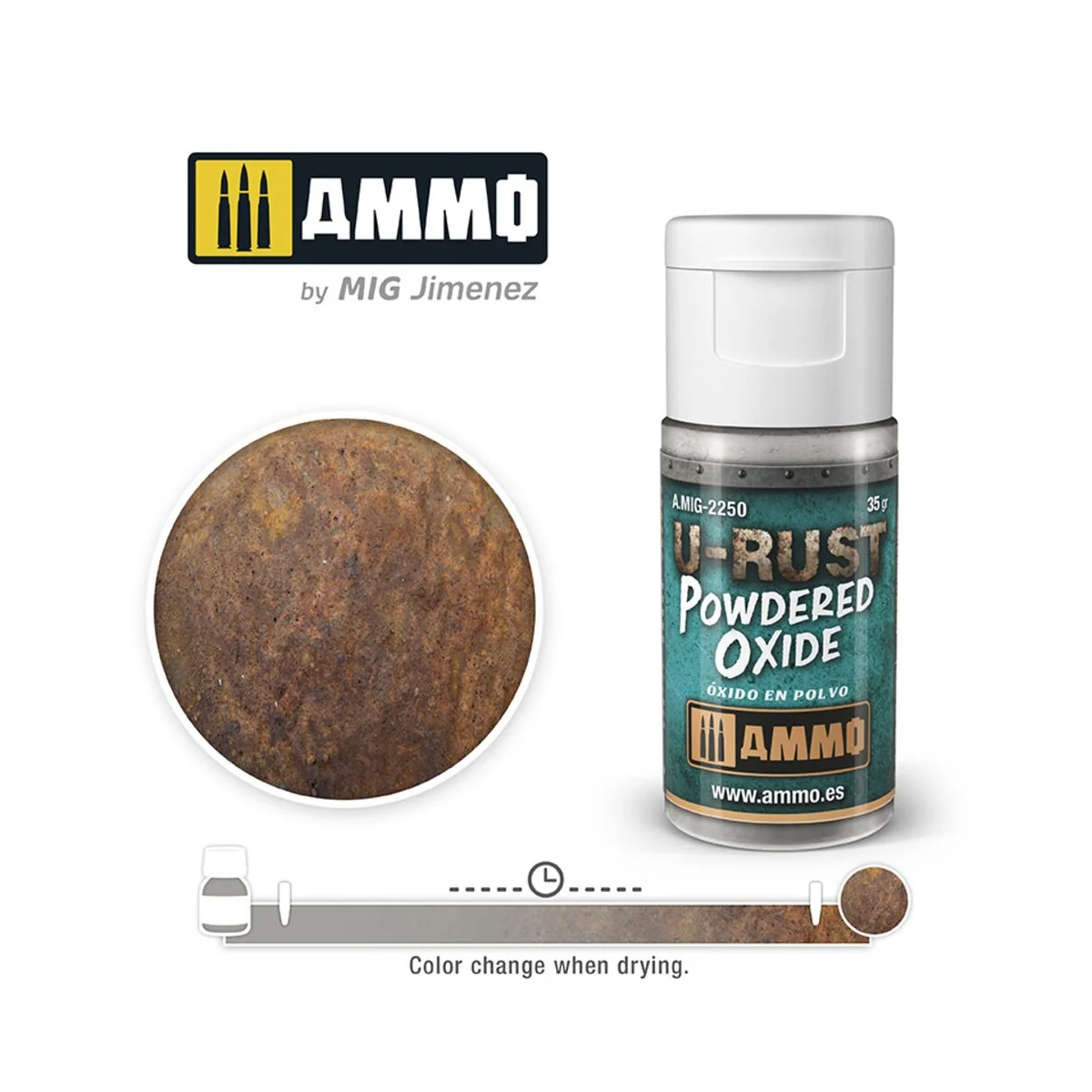 U-RUST Powdered Oxide (35g) - AMMO by MIG Jimenez A.MIG-2250