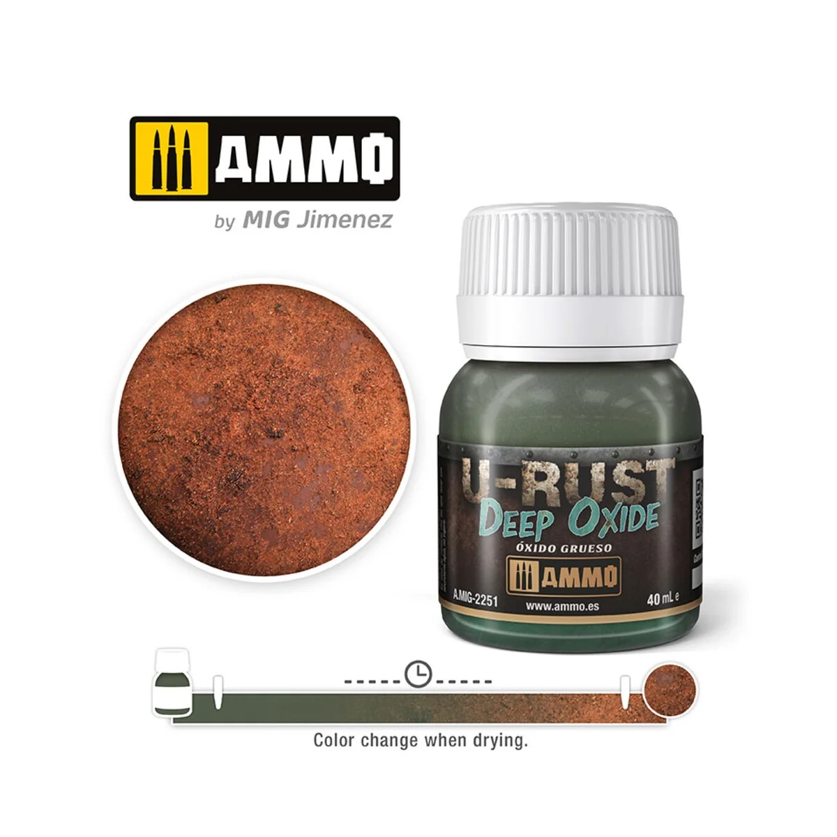 U-RUST Deep Oxide (40mL) - AMMO by MIG Jimenez A.MIG-2251