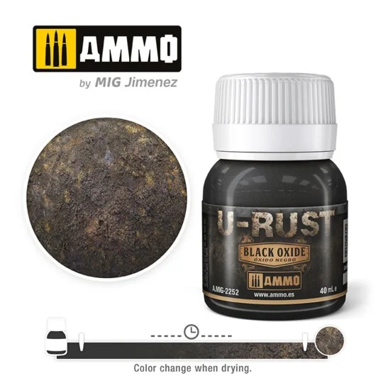 U-RUST Black Oxide (40mL) - AMMO by MIG Jimenez A.MIG-2252