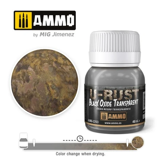 U-RUST Black Oxide Transparent (40mL) - AMMO by MIG Jimenez A.MIG-2253