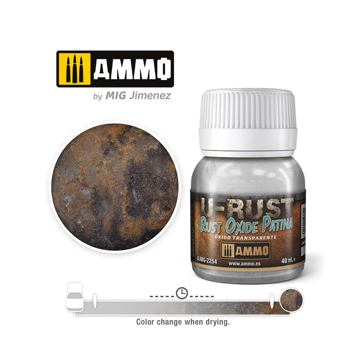 U-RUST Rust Oxide Patina (40mL) - AMMO by MIG Jimenez A.MIG-2254