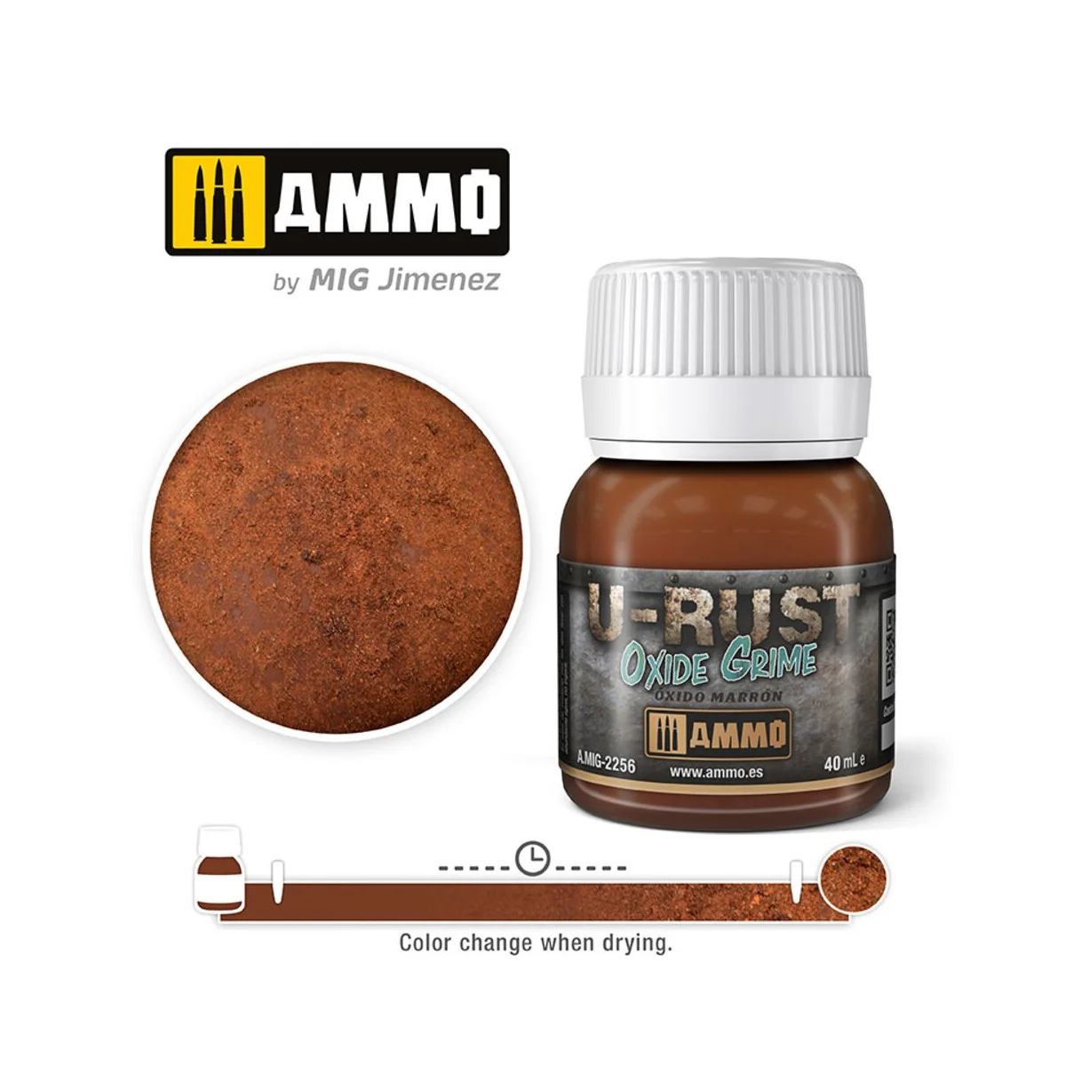 U-RUST Oxide Grime (40mL) - AMMO by MIG Jimenez A.MIG-2256 U-RUST Oxide Grime (40mL) - AMMO by MIG Jimenez A.MIG-2256