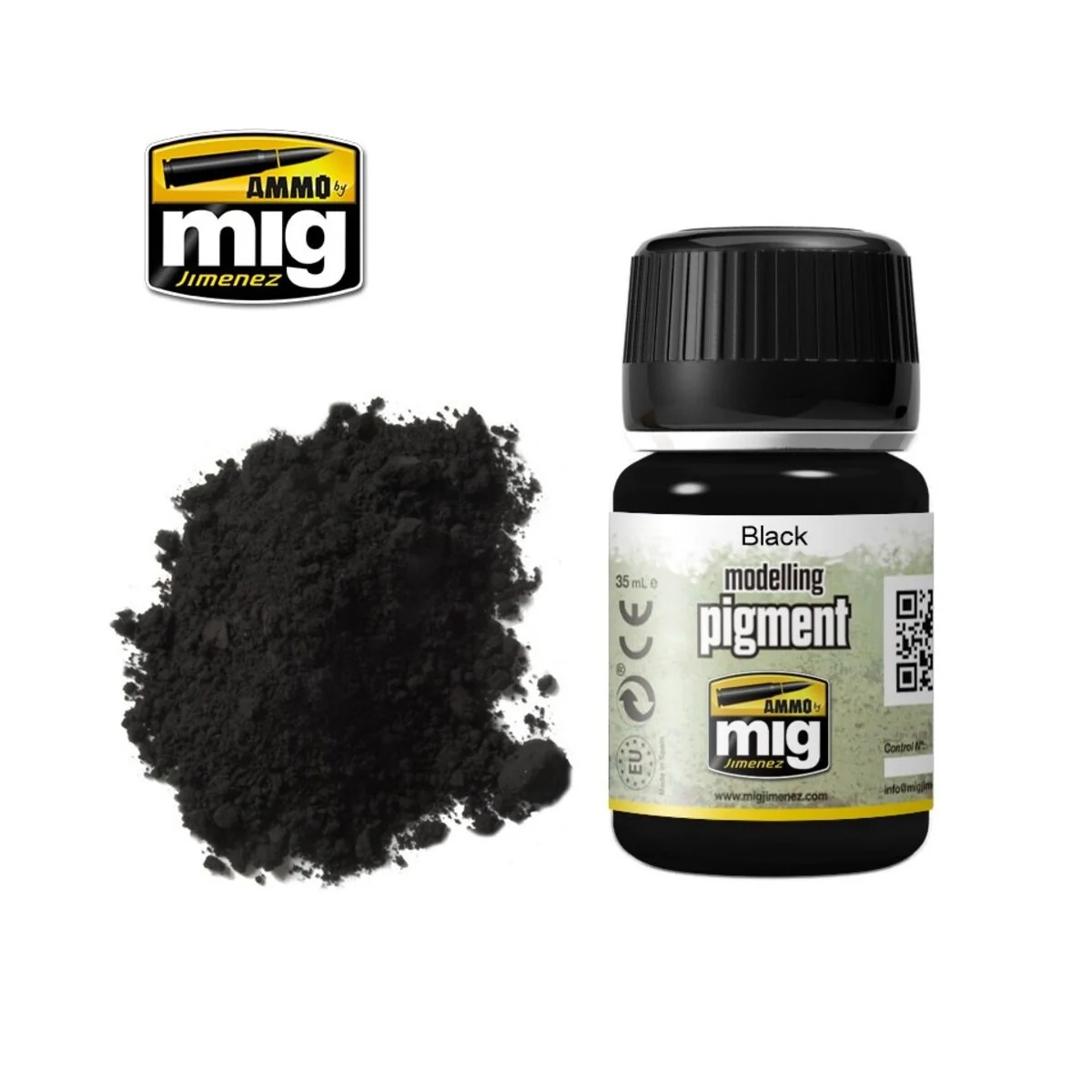 PIGMENT Black - AMMO by MIG Jimenez A.MIG-3001 PIGMENT Black - AMMO by MIG Jimenez A.MIG-3001