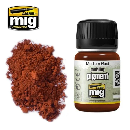 PIGMENT Medium Rust - AMMO by MIG Jimenez A.MIG-3005 PIGMENT Medium Rust - AMMO by MIG Jimenez A.MIG-3005