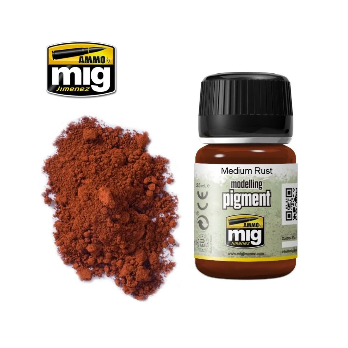PIGMENT Medium Rust - AMMO by MIG Jimenez A.MIG-3005 PIGMENT Medium Rust - AMMO by MIG Jimenez A.MIG-3005