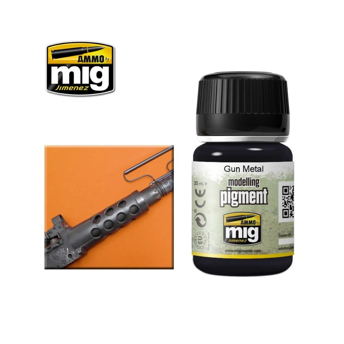 PIGMENT Gun Metal - AMMO by MIG Jimenez A.MIG-3009