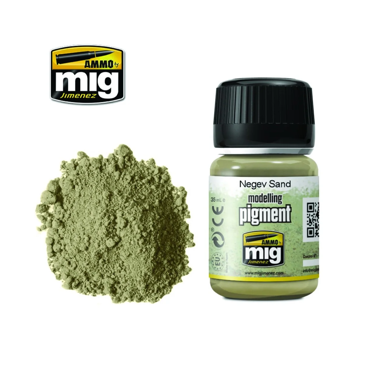 PIGMENT Negev Sand - AMMO by MIG Jimenez A.MIG-3024 PIGMENT Negev Sand - AMMO by MIG Jimenez A.MIG-3024