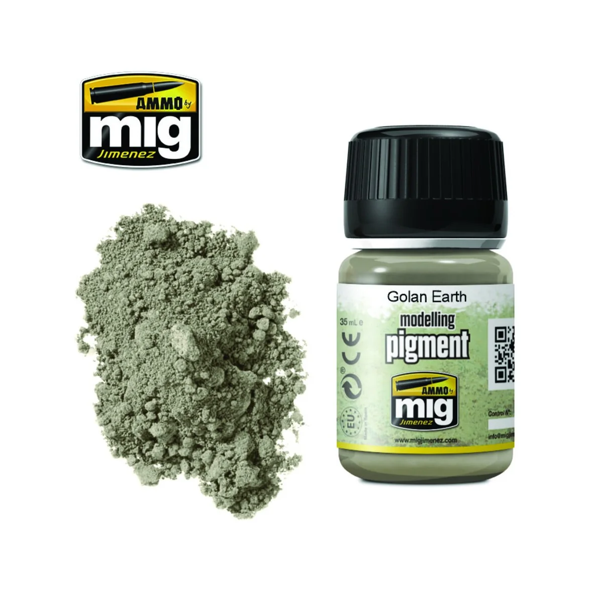 PIGMENT Golan Earth - AMMO by MIG Jimenez A.MIG-3026 PIGMENT Golan Earth - AMMO by MIG Jimenez A.MIG-3026