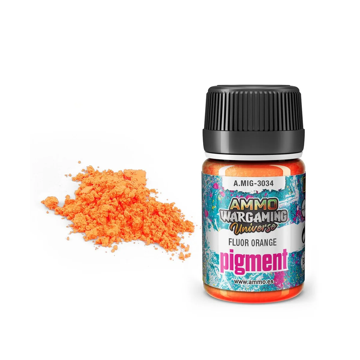 Pigment Fluor Orange - AMMO by MIG Jimenez A.MIG-3034 Pigment Fluor Orange - AMMO by MIG Jimenez A.MIG-3034