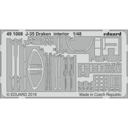 J-35 Draken interior for Hasegawa, 1/48 - Eduard Accessories 491008