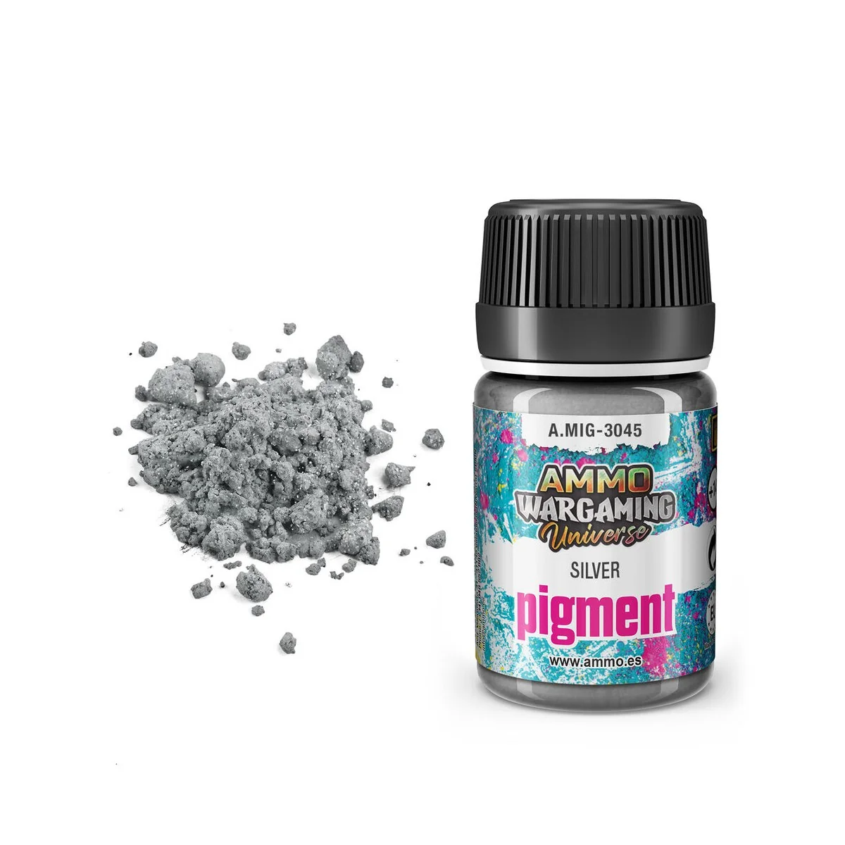 Pigment Silver - AMMO by MIG Jimenez A.MIG-3045 Pigment Silver - AMMO by MIG Jimenez A.MIG-3045